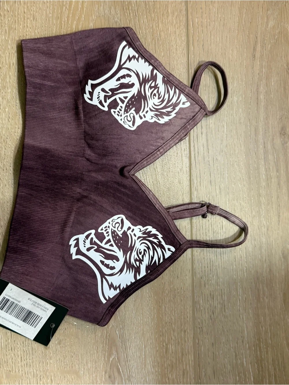 Women’s Maroon Graphic Bralette - Unbranded